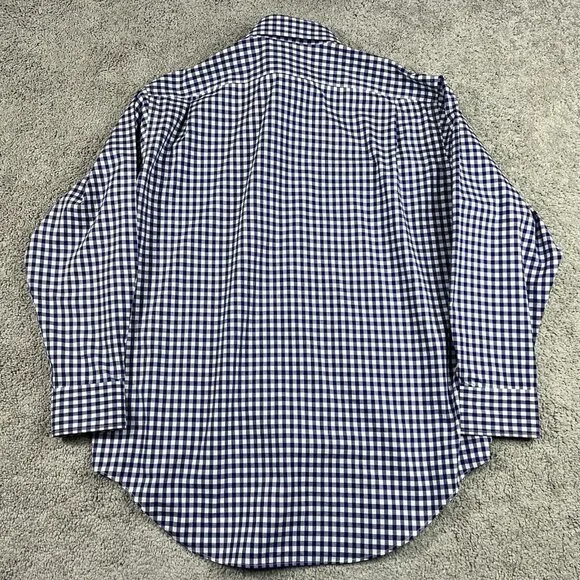 Lauren Ralph Lauren Plaid Button Down Shirt Blue White Men’s Size 16.5 / Large - Picture 7 of 7